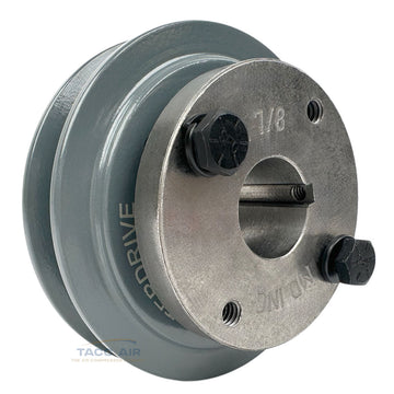 AK34H W/ 7/8" Bore H Bushing 3.5" Single Groove Pulley A Section V Belt 4L