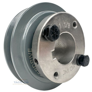 AK34H W/ 1-1/8" Bore H Bushing 3.5" Single Groove Pulley A Section V Belt 4L