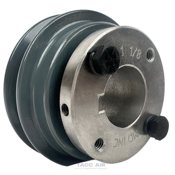 AK32H W/ 1-1/8" Bore H Bushing 3.25" Single Groove Pulley A Section V Belt 4L