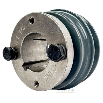 AK30H W/ 1-1/4" Bore H Bushing 3" Single Groove Pulley A Section V Belt 4L