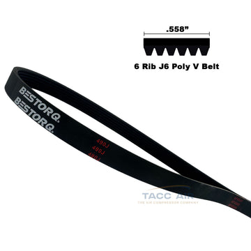 490J6 Multi Groove Micro Rib Flat Poly Metric 6 ribbed V Belt 490-J-6 490 J 6