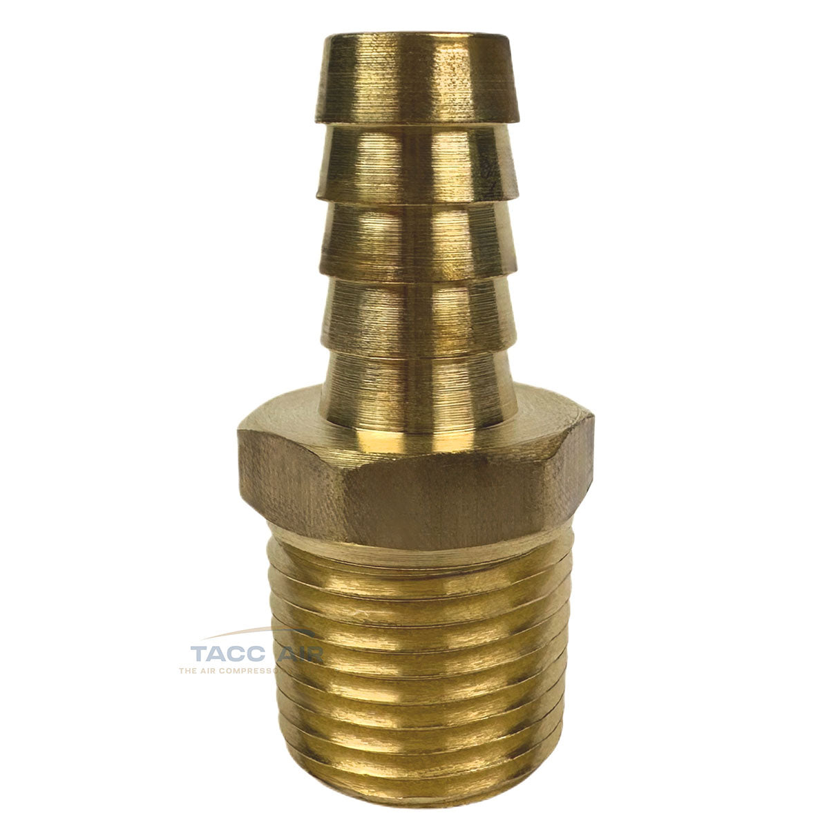 1/2" ID Hose Barb x 1/2" Male NPT Pipe Thread Brass Straight End Fitting