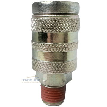 Industrial M style Air Compressor Quick Connect Coupler 1/4" NPT Male Steel