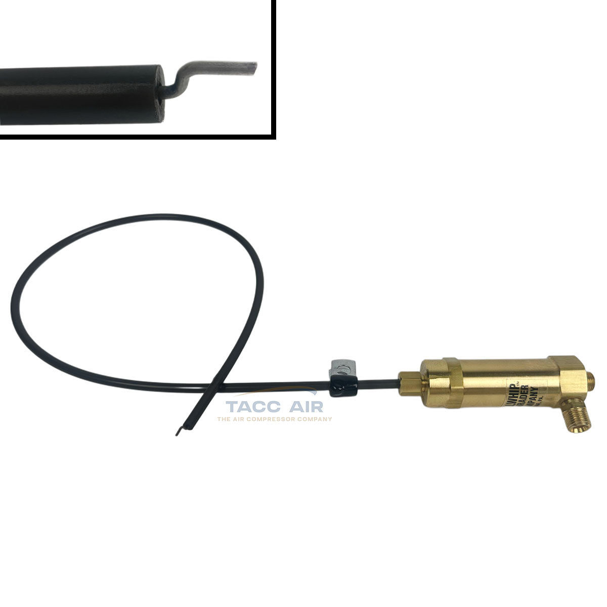 24" Bullwhip Throttle Control Cable 8hp+ Gas Air Compressors W/ Unloader Connection